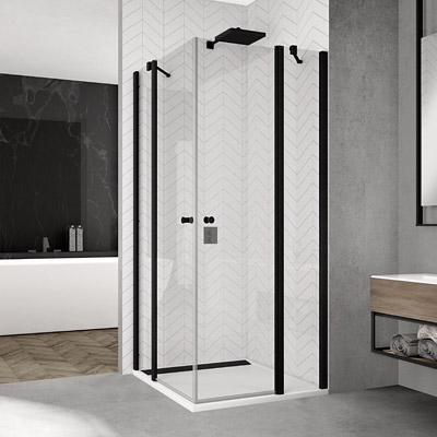 Sprchové kúty SanSwiss SOLINO BLACK LINE - SOL13 G+D