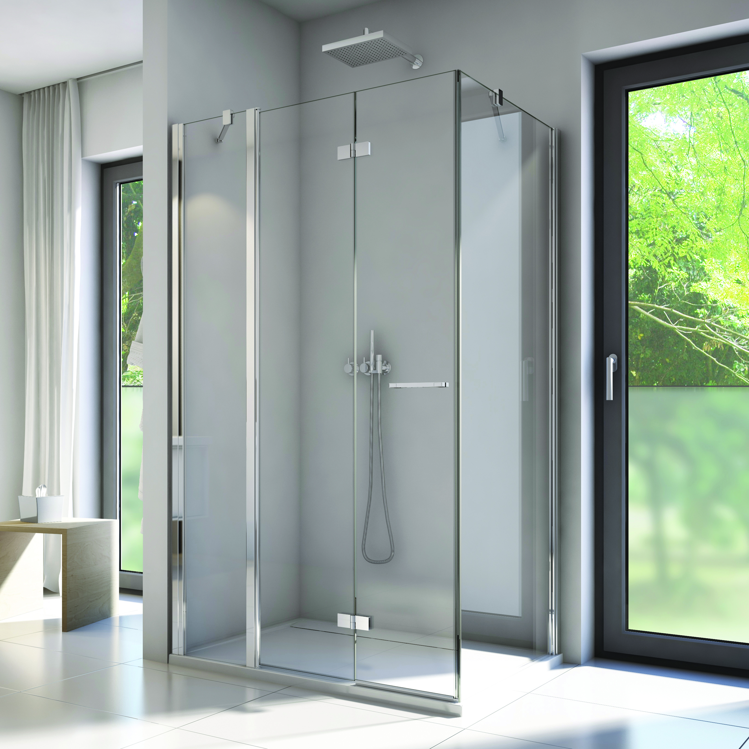 Sprchové kúty SanSwiss SOLINO SOLF13+SOLT1